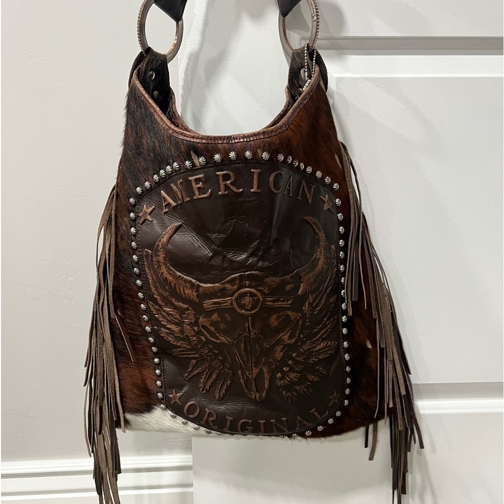 Leather fringe, buffalo purse!